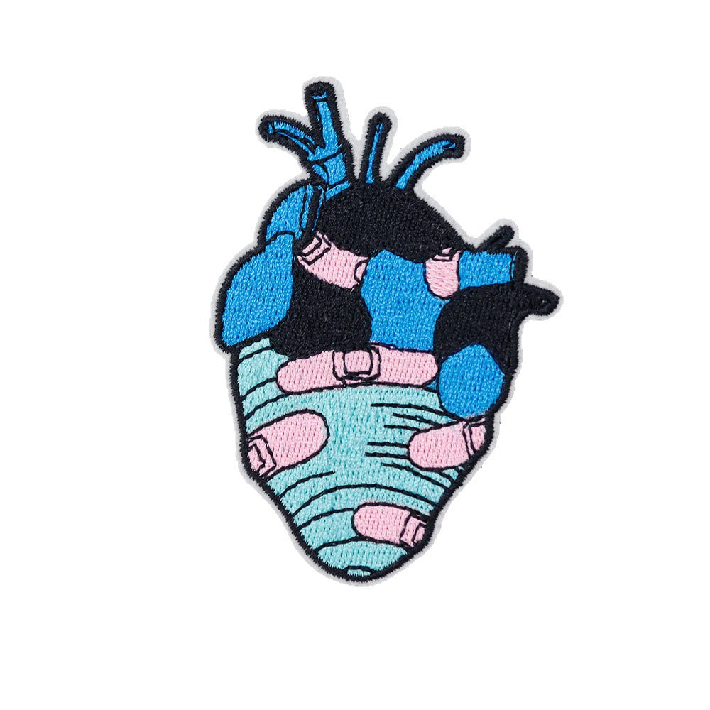 Wholesale Heart-shaped embroidery patch letters multi-color spelling DIY accessories